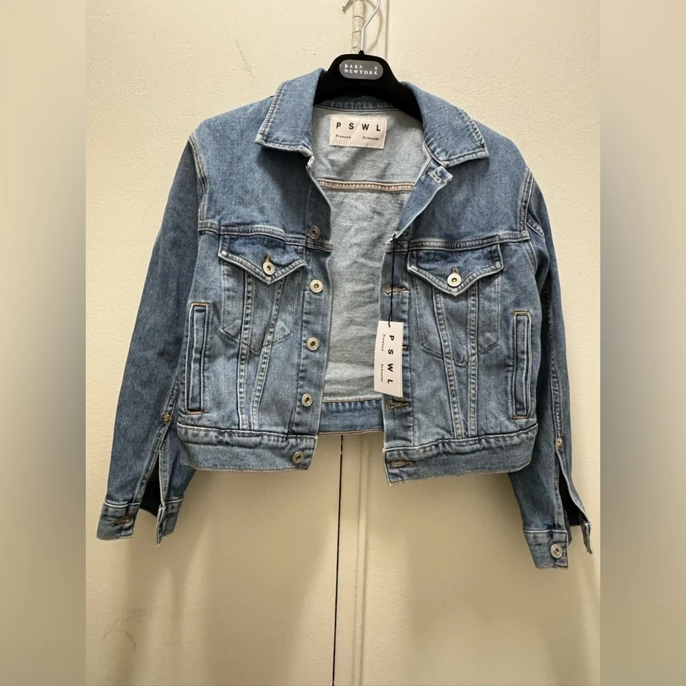 NWT $395 Proenza Schouler White Label Shrunken Denim Jacket large
